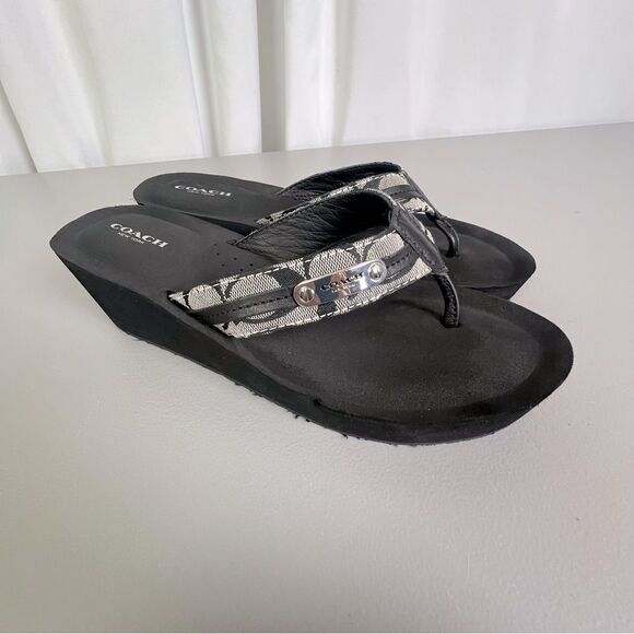 COACH JADEN WOMENS SANDALS BLACK SIZE 10B - Picture 8 of 11